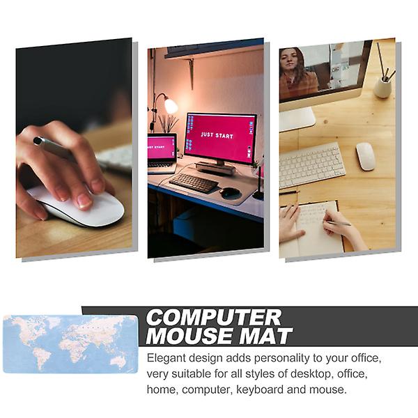 Hem Världskarta Skrivbordsmatta Kontor Modern Musmatta Världskarta Datormus Mat70x30cm 70x30cm