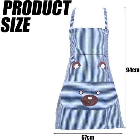 Sininen keittiöesiliina - Polyesteri - Unisex - Käytännölliset taskut