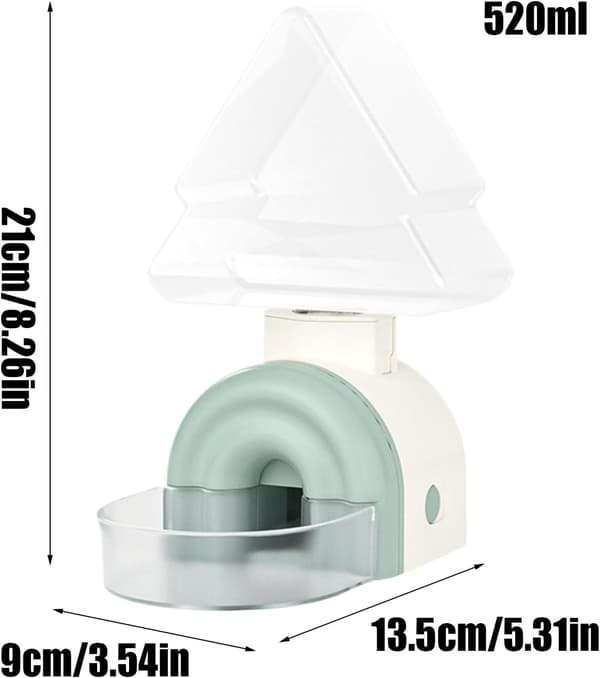 Kattvattendispenser – Illervattendispenser – Automatisk 520 ml hängande trädformad matstation