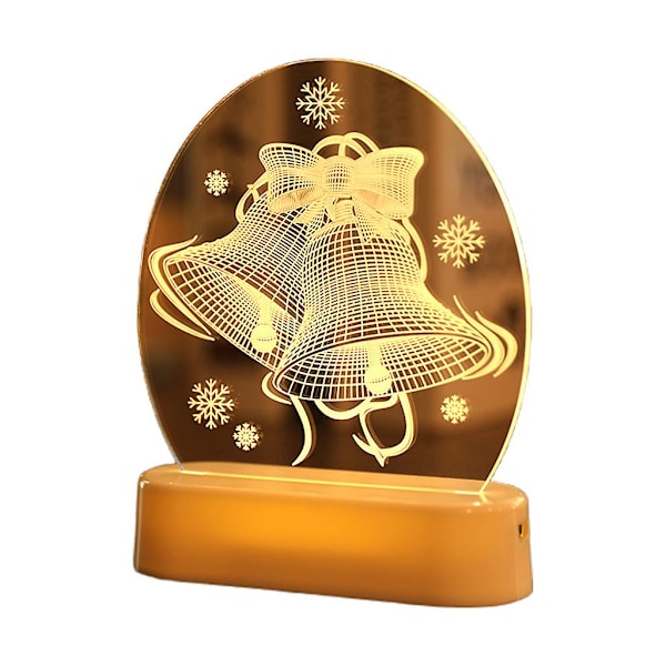 Julgran 3D-lampor julklapp bordslampa tomte prydnad jul semester julgran