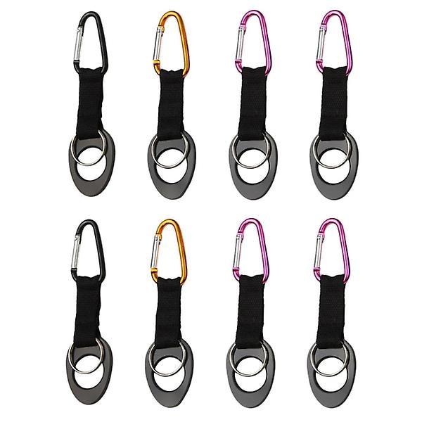 8 st Swing Set Fästen Karabiner Vattenflaska Spänne Vattenflaska Bärar Clip Kanne Hängande Spännen Vattenflaska Hållare Blandade Färger 15X4X0.5CM