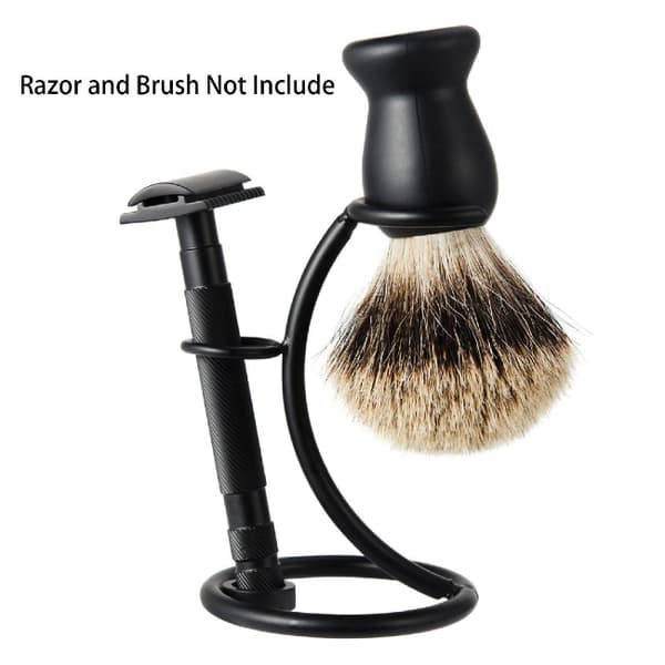 Barberhøvel og børsteholder, Barberbørsteholder, Barberbørste