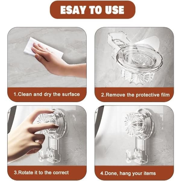 2-pack wreath hooks with suction cups - Waterproof - Removable - Vacuum hooks with suction cups - Suitable for windows, glass, front doors, Halloween, Christmas