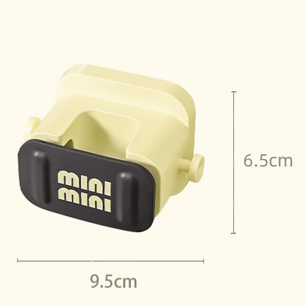 Suction Cup Mop Holder with Hooks Wall Mounted Broom Clip No Drilling Traceless Bathroom Cleaning