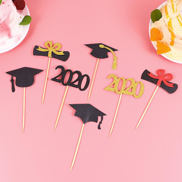 Mustat Kakkujuhlat Cupcake-Koristeet Piirretty Cupcake-Koristeet NumerokyltitM