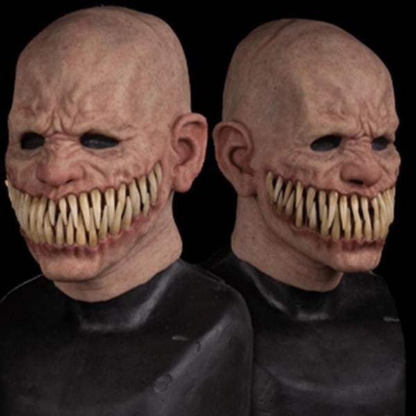 Creepy Stalker Mænds Maske Stor Tandmaske Gyser Halloween Kostumefest Rekvisitter Horror Cosplay Karneval MaskeA