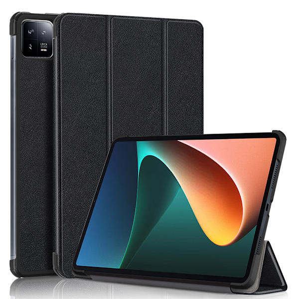 Kotelo Redmi Pad Pro 12.1 2024 -tabletille, suojaava jalusta, pehmeä silikonikuori Black
