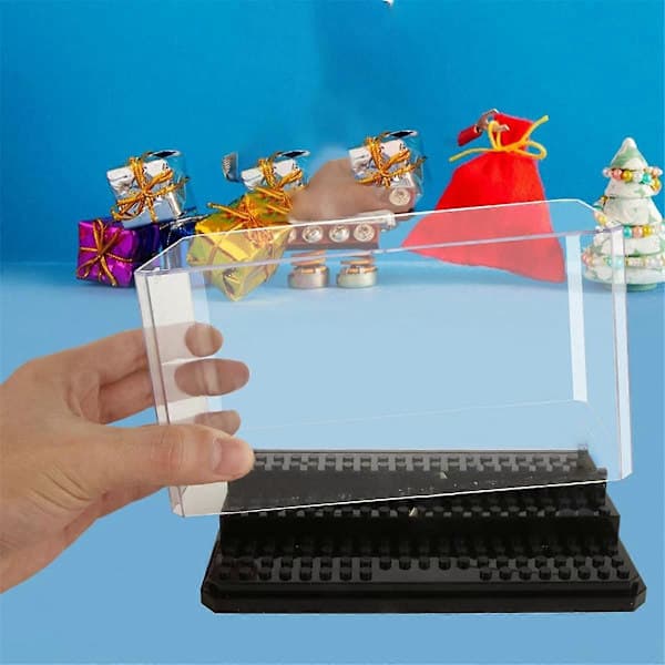 Mini Figure Display Box, Stackable Dustproof Building Block Display Box for Action Figures Toys As Shown