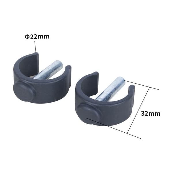 Set of 4 Adjustable Handle Clamps for Crutches and Canes, 22mm Tube, Walker Accessory
