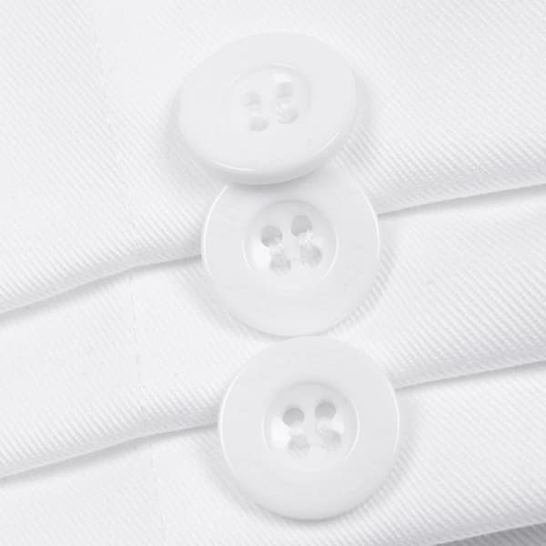 Kockjacka Vit Xxl Bomullsblandad Unisex Kortärmad