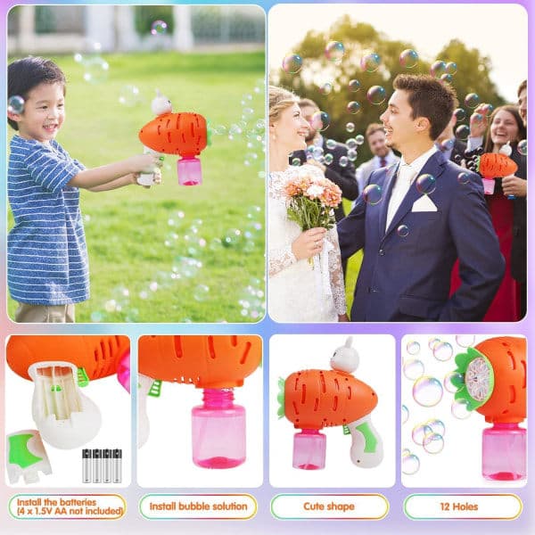 Påske Boblemaskin, Påske Boblepistoler for Barn Påske Bobleblåser