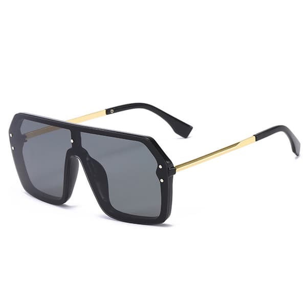 Klassiske Siamese One Piece Solbriller - Sort - Stilfulde Rammeløse Elegante R