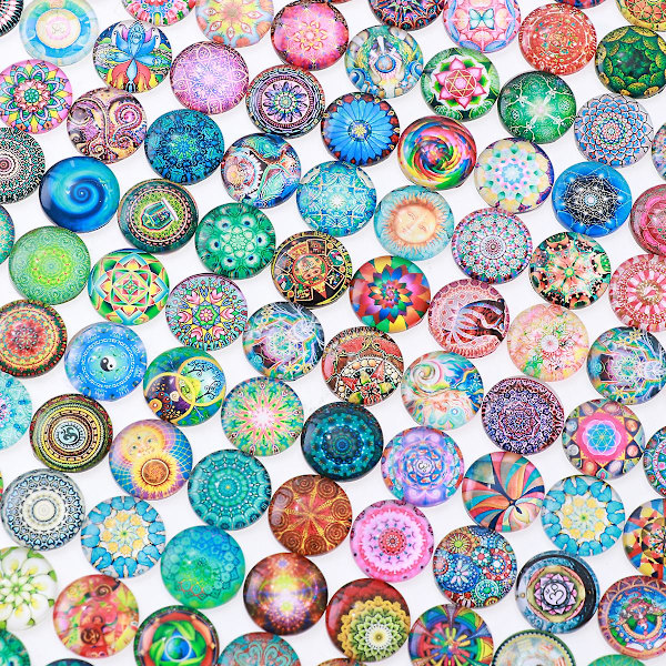 Mix Tiles Blandede Mosaikfliser Mosaikfliser Håndværk Runde Mosaikfliser Glas Dekoration 200stk