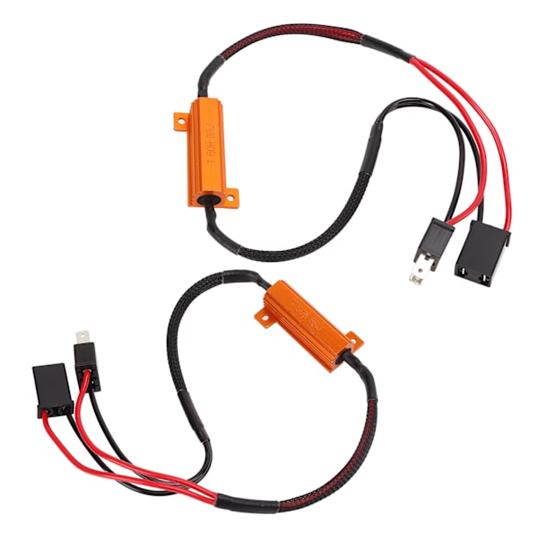 H7 LED Decoder Aluminum Housing Single Resistor Wire Headlight Flawless
