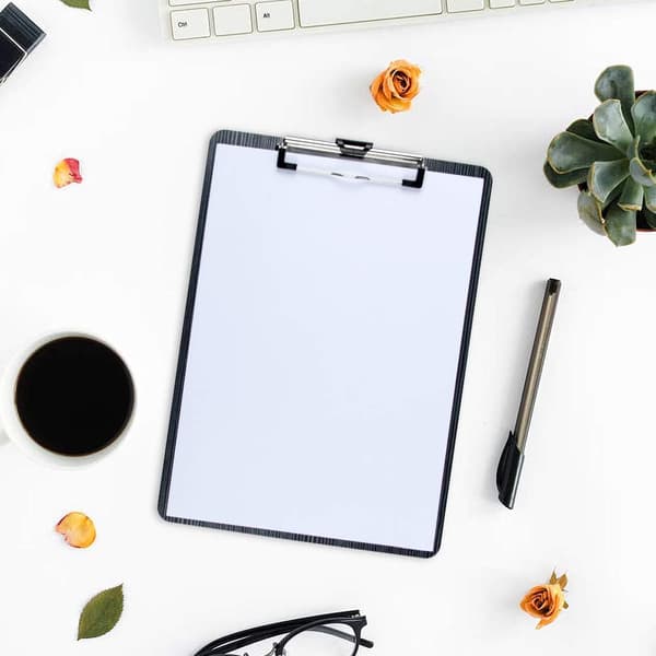 A4 Clipboard - 4-pack - Clipboards, A4 Document Holder with Low Profile Clip - A4 Size Clipboard for Office, Classroom, Restaurant (Black)