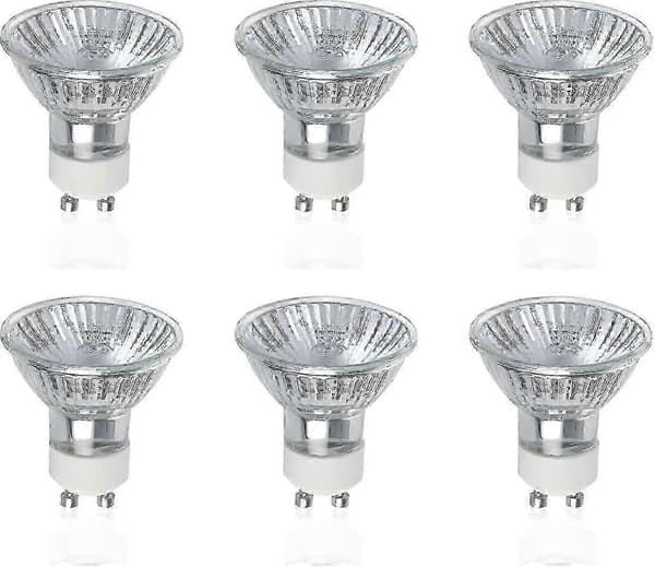 6-pack GU10 Halogenlampor 50W 220V-240V Varmvit 2800K Dimbar
