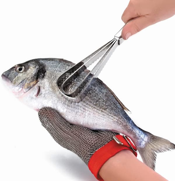 1 stk fiskeskraper, profesjonell fiskeskraper i 304 rustfritt stål, K