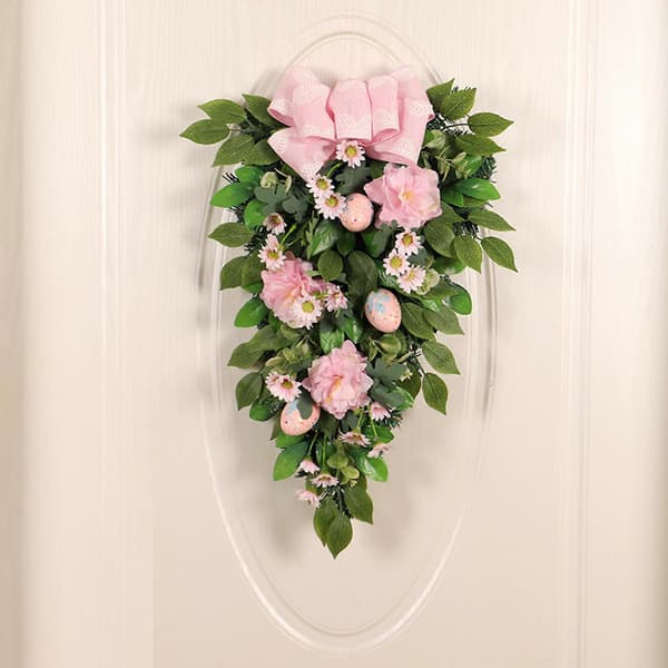 BRANDREA - Easter Bunny Spring Wreath - Easter Bunny Spring Wreath Rabbit Wreath Front Door Spring Decoration Easter Wreath Hanging 5% DISCOUNT