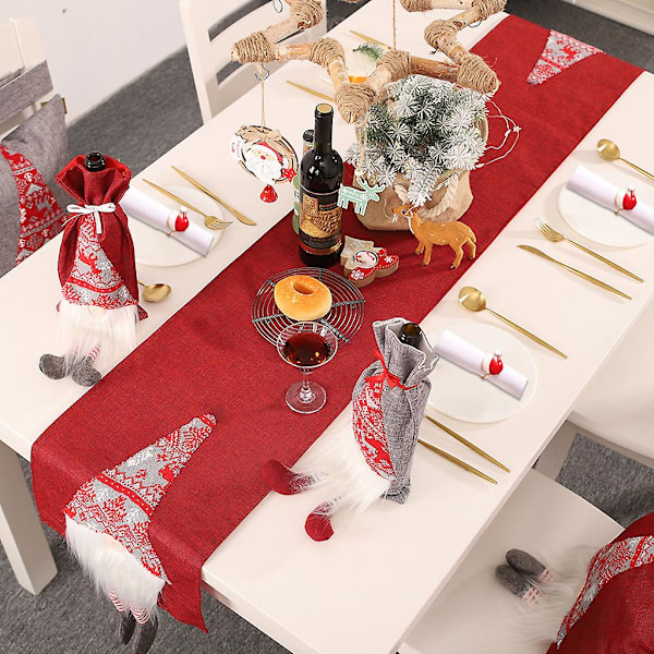 Jultomteströja Servettringar Set om 6 Jultomteströja Servett Servett Spänne Hållare för Jul Hem Jultomteströja