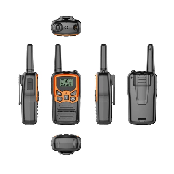 Pitkän kantaman walkie-talkie aikuisille, 22 FRS-kanavaa, perheen walkie-talkie LED-taskulampulla, VOX-näytöllä vaellukseen, leirintään