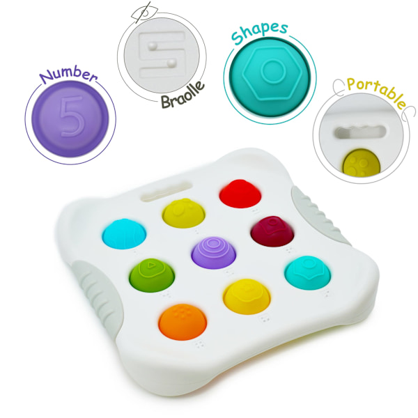 Sensoriska babyleksaker för 10+ månader, Montessori Busy Toy för 1 2 3 år gamla småbarn Tryck och poppande bubblor Finmotorik