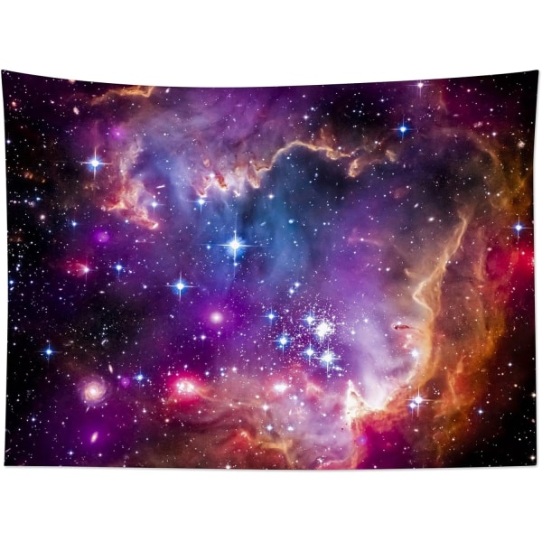 Nebula Space Tapestry Galaxy Tapestry Veggoppheng Starry Sky Stars Universe Scene Tapestry Veggoppheng for soverom Stue, 59Wx79H inches