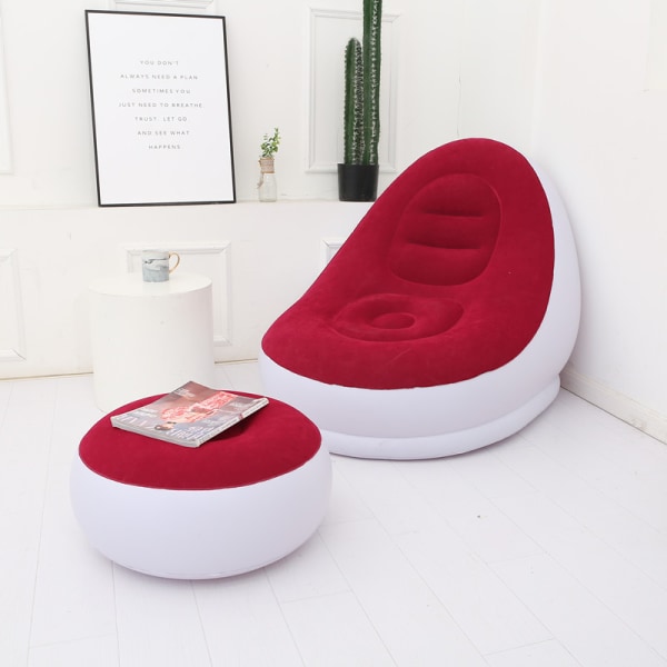 Oppblåsbar Sofa Polyester oppblåsbar camping sofa, sammenleggbare solsenger, luftmadrasser Para Estrenar