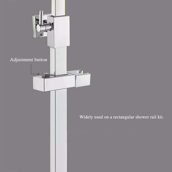 2 stk dusjhode glidende holder for skinne - 15 x 30 mm - rektangulær, S