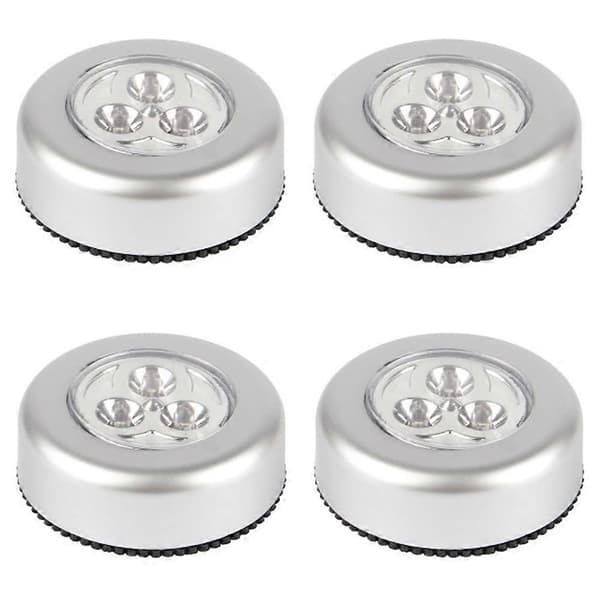 4-pack Touch Light LED Battery Operated Lights for Closets, Cabinets, Counters or Home Office, Wireless Touch Light Fixtures