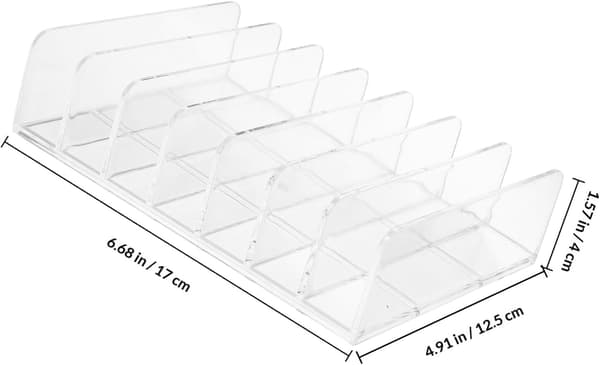 Acrylic Makeup Storage Organizer with 7 Large Compartments, Desktop Cosmetic Display Case