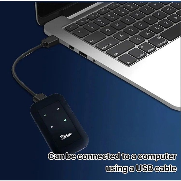 Bærbar Wifi, mobil Wifi Bil Bærbar Wifi Kort Stikkontakt Batteri Sort