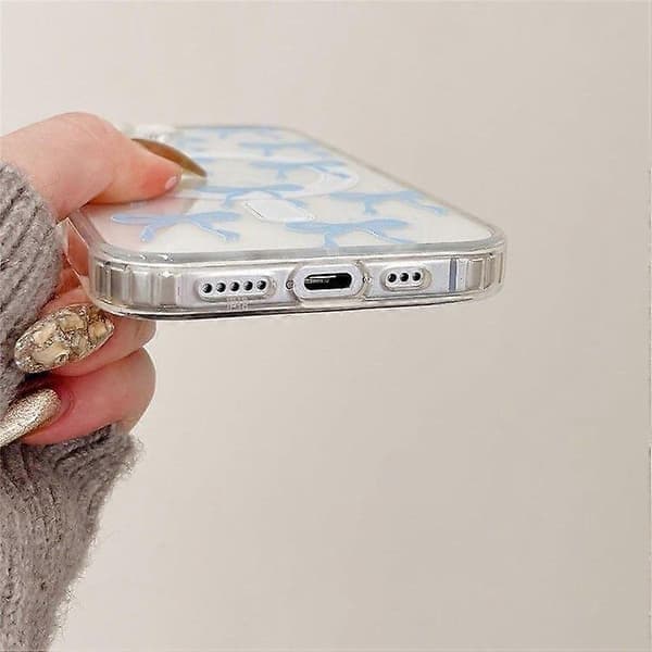 iPhone 16 Pro Case Compatible with MagSafe Bowknot Pattern PC + TPU Phone Back Cover