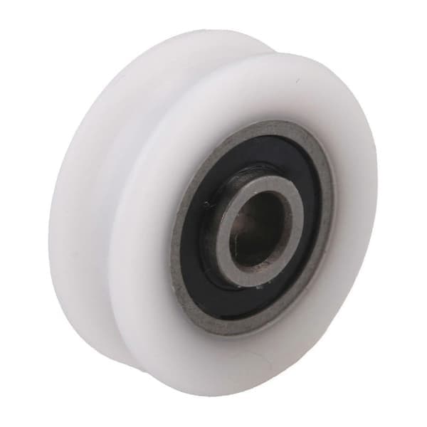 4 stk. 22x6x8mm hvide U-rille nylonruller med 6mm indvendig diameter til skydedør