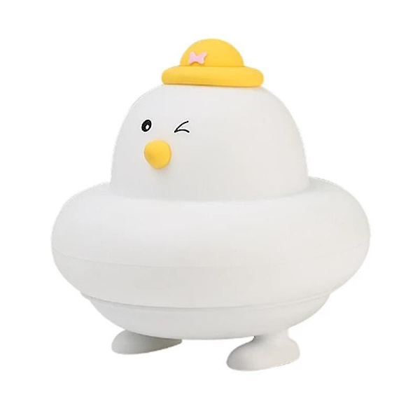 Cartoon LED Skyddslampa Nattlampa USB Silikon Laddning Dimning Sov Nattbelysning Kreativ Föd