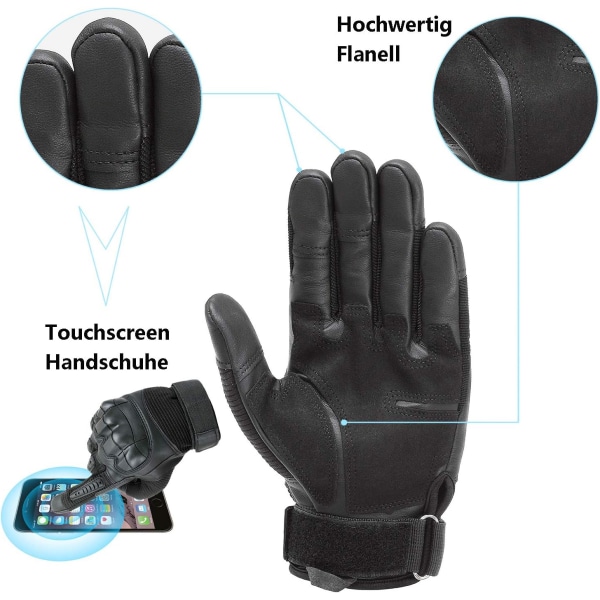 (M)Taktiska handskar för män - Pekskärm - Cykelhandskar - MTB-handskar - Utomhussporthandskar - Perfekt för Airsoft, Militär, Pai
