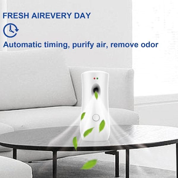 Automatisk luftfrisker spraydispenser (2-pak), fritstående eller vægmonteret automatisk aerosolspraydispenser justerbar
