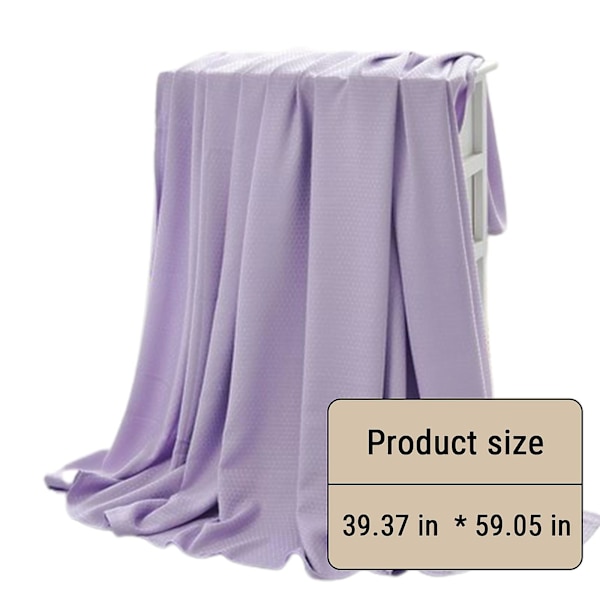 Isblanketer för Varma Sömnproblem och Nattliga Svettningsattacker, Isblanket för Alla Säsonger, Ultralätt och Sval Violet 100x150cm