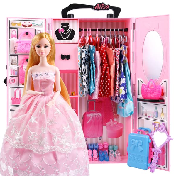 Barbie docka, Dressing Up Closet bröllopsdocka, Låtsasleksaker, Födelsedagspresent set