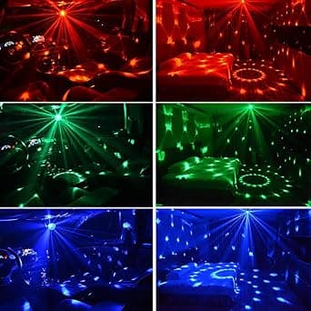 Diskokugle Lys Festbelysning dj Diskolys, led Mini Farver S