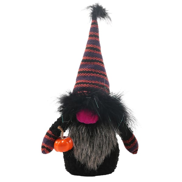 Halloween Pumpa Ansiktslös Gnome Plyschdocka Svensk Tomte Elf Dwarf OrnamentHane