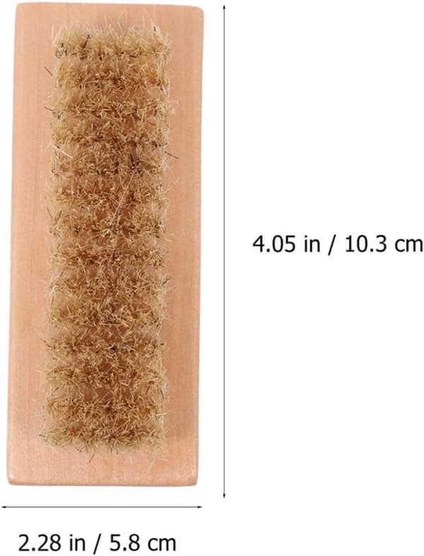2-pack Guitar and Ukulele Cleaning Brush Set Wooden Handle and White Bristles