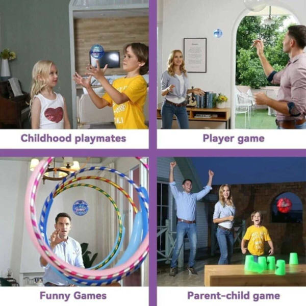 Flydende Bold Legetøj Boomerang Flyvende Bold Orb Udendørs Leg Blå 12