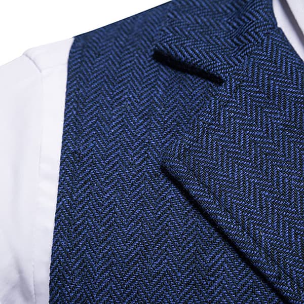 Herrkostymväst, formell väst i tweed, initial väst