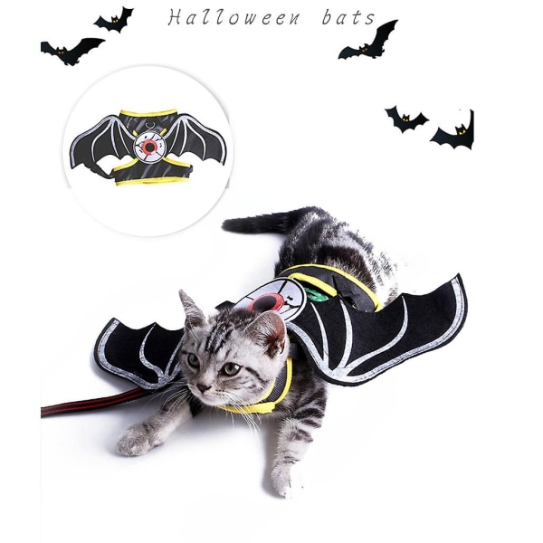 Justerbar Hundebrystsele med Halloween-vinger - Hundesele for tur