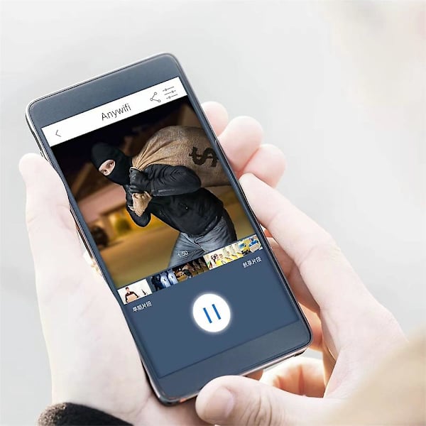 Trådløs Visuel Stemme Intercom Wifi Mobiltelefon Fjernbetjening Elektronisk Smartdørklokke Sølv