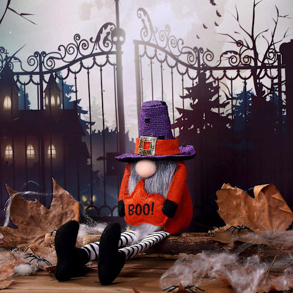 Halloween-kääpiö Pitkät Jalat Kurpitsa-Päällystys Kääpiö Koriste Halloween-Juhlat Maalaistalon Pöydän Koristelu Tarvikkeet B