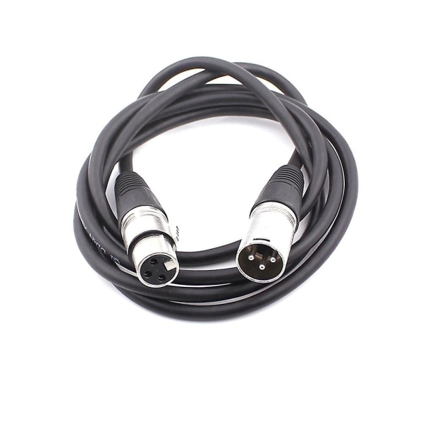 2m XLR-kaapeli Mikrofonijohto Uros-Naaras Linja Stereo Ääni Adapteri Pistokkeet Musta