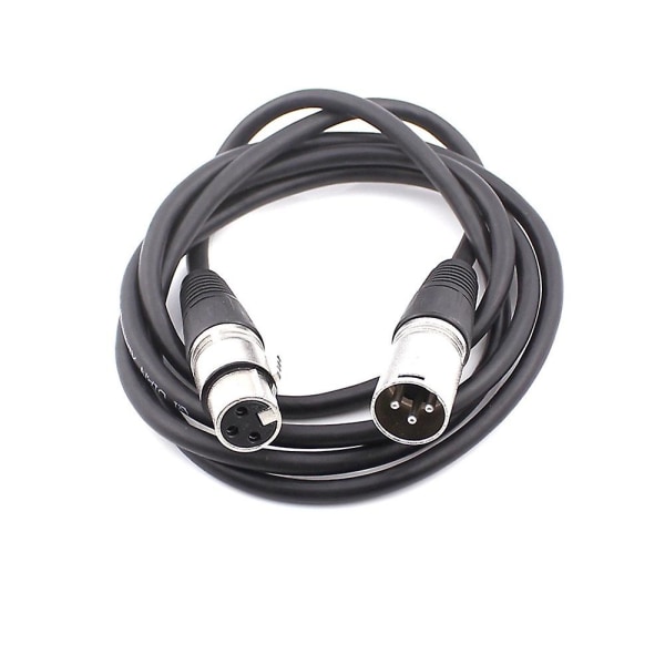 2m XLR-kaapeli Mikrofonijohto Uros-Naaras Linja Stereo Ääni Adapteri Pistokkeet Musta Black