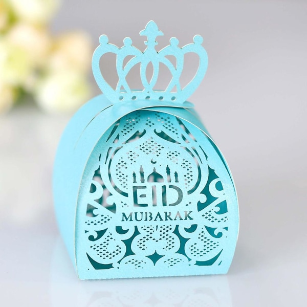 100 st Candy Box Crown Ramadan presentbox Glad helg Festtillbehör Elfenbensvit