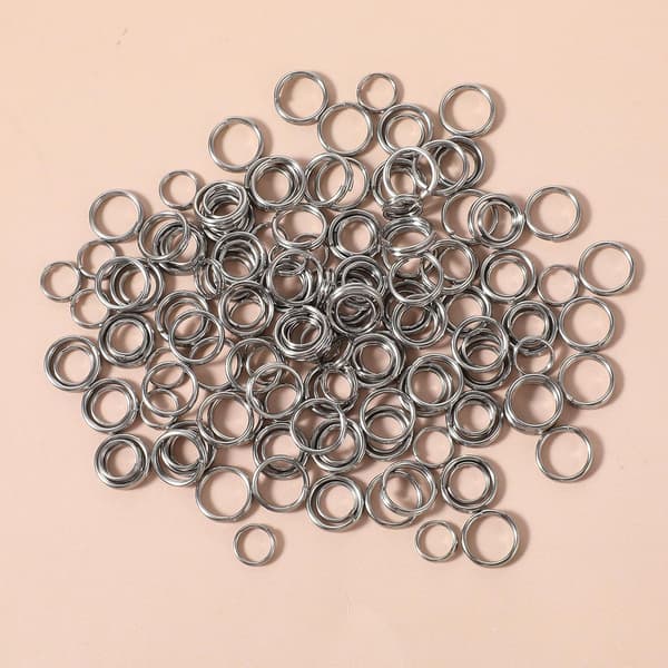 200 stk. rustfritt stål dobbel åpning 6 mm 8 mm for